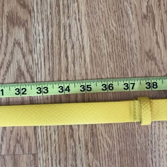 Tahari Arthur S Levine Faux Yellow Snake Skin Belt main image 14
